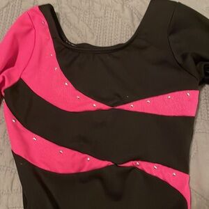 Freestyle XS 4/5 Black and Pink Long Sleeved Leotard